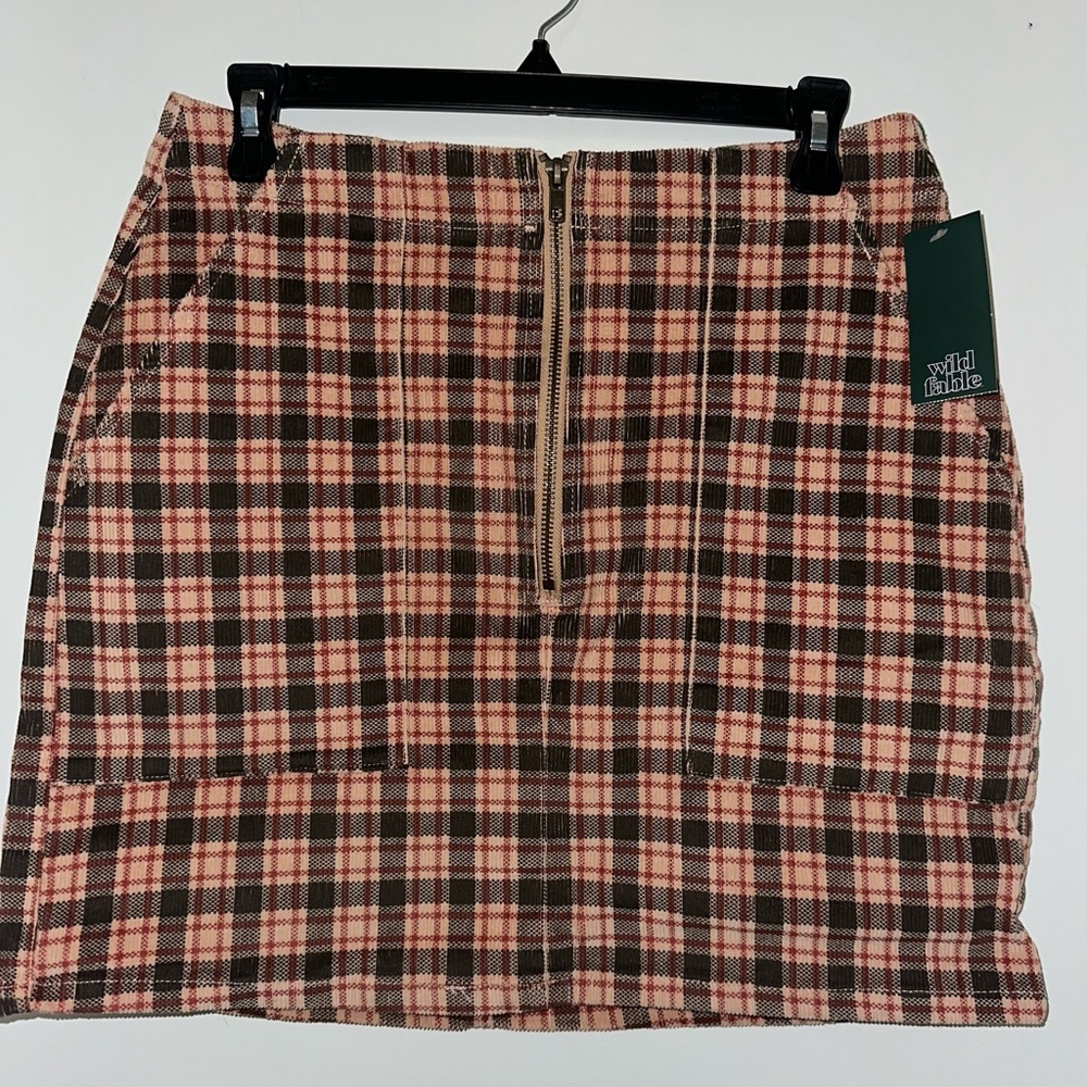 Wild Fable Checkered Mini Skirt in Pink and Black